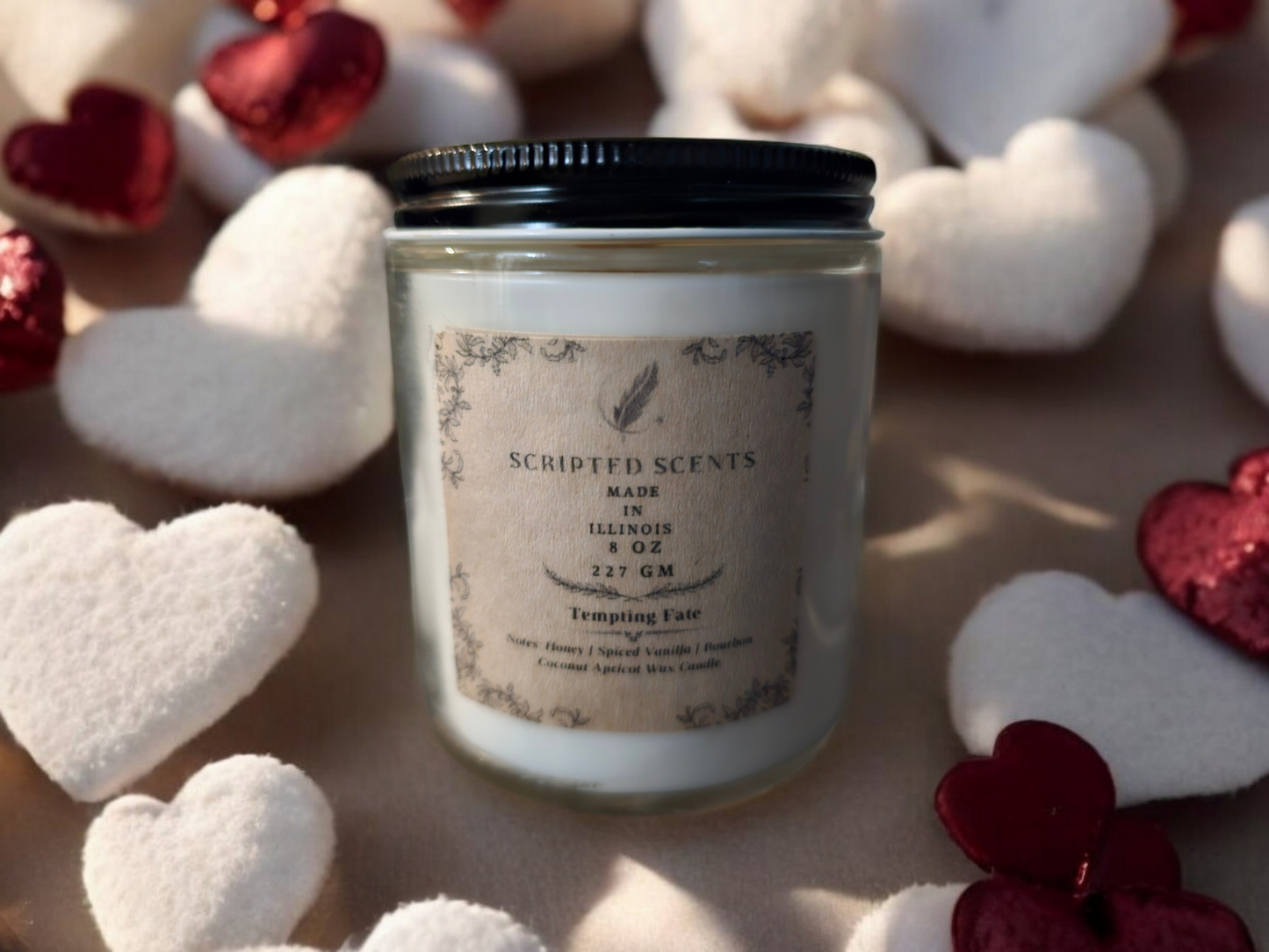 Tempting Fate Candle | Bourbon, Vanilla, Honey | Perfect Gift for Book Lovers & Writers